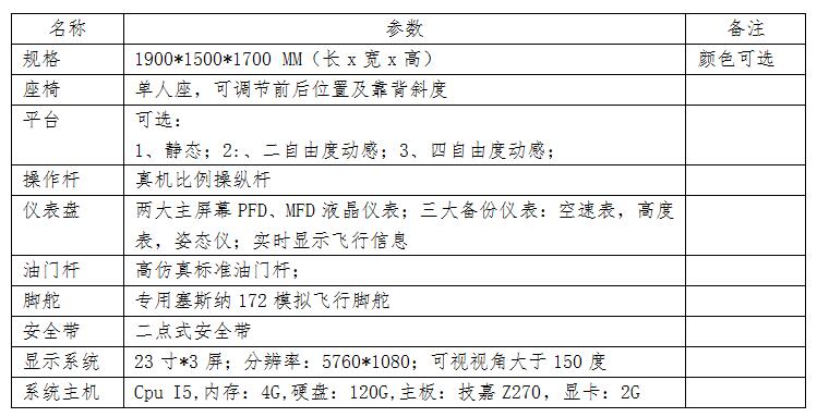 单座三屏飞行模拟器